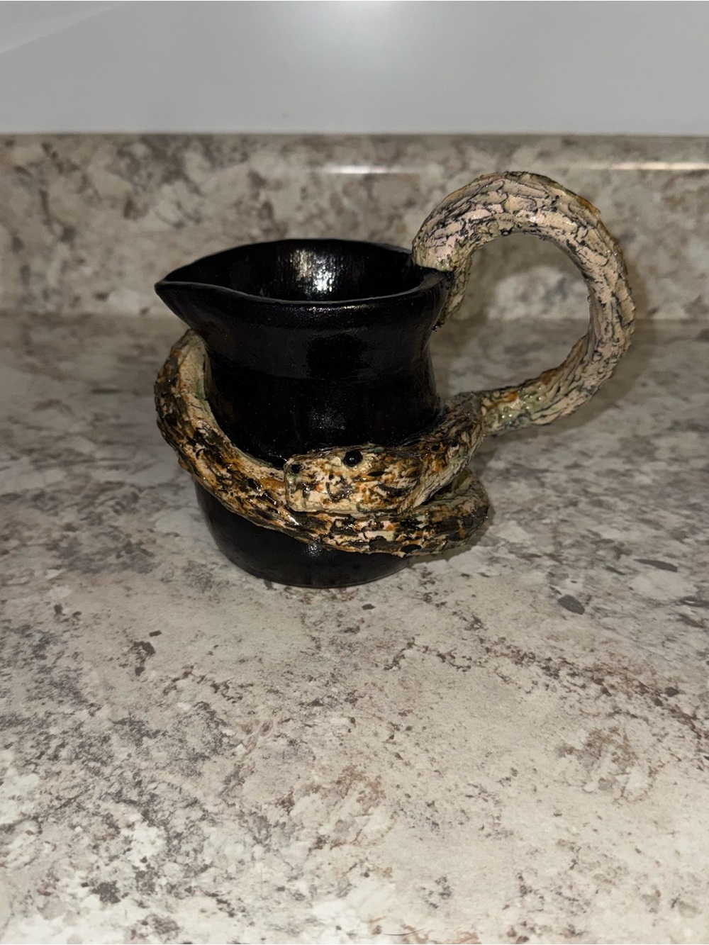 Rattlesnake Ceramic Pottery Pitcher / ONE OF A KIND Mug